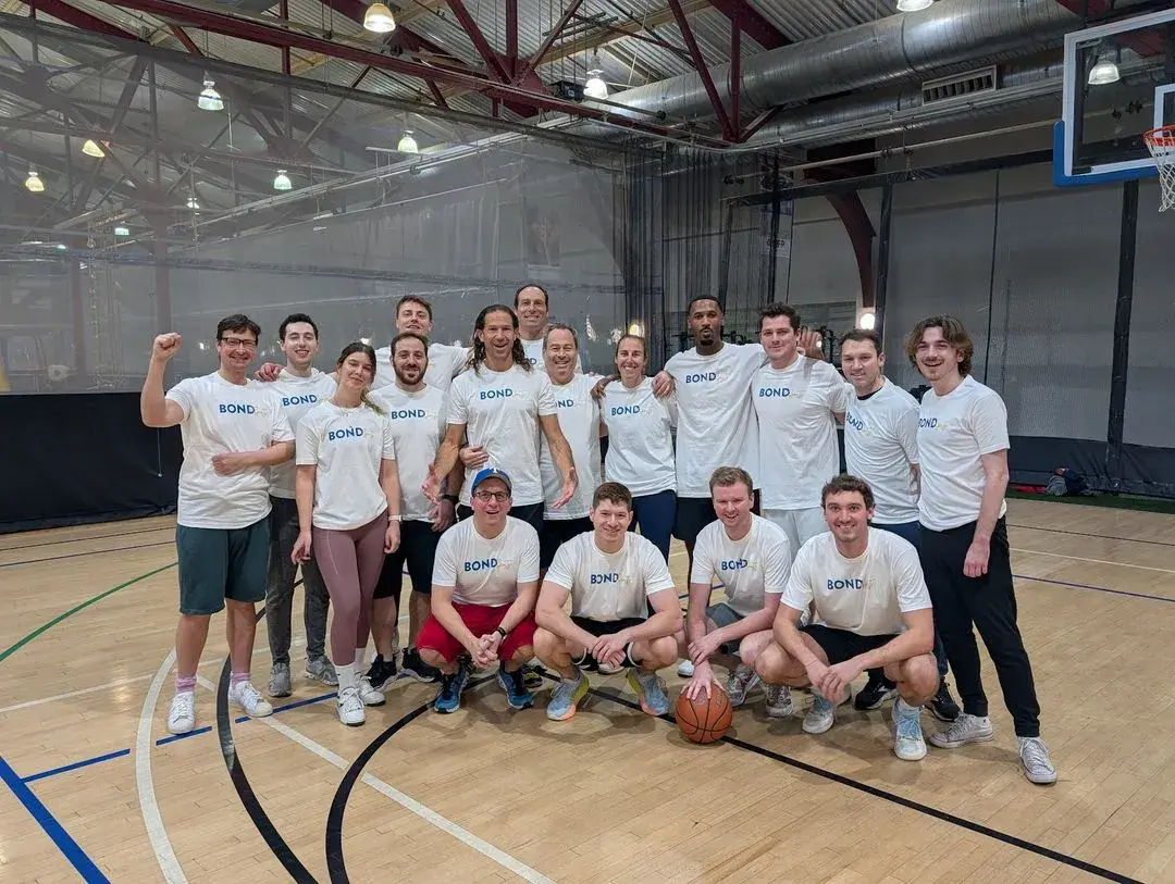 Bond team at a basketball court